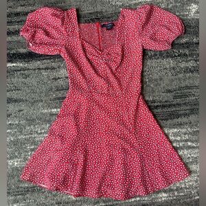 FRENCH CONNECTION Red Floral Mini Dress